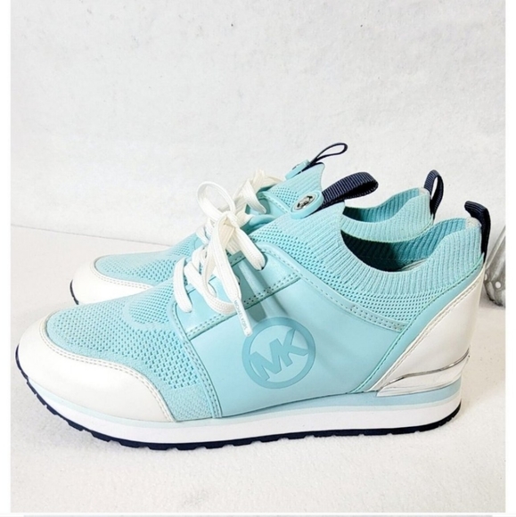 Michael Kors Womens Mystic Blue Sneakers Dash Knit Trainer Shoes Size 9M - Picture 6 of 6